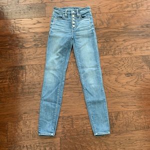 American eagle super high rise skinny jeans